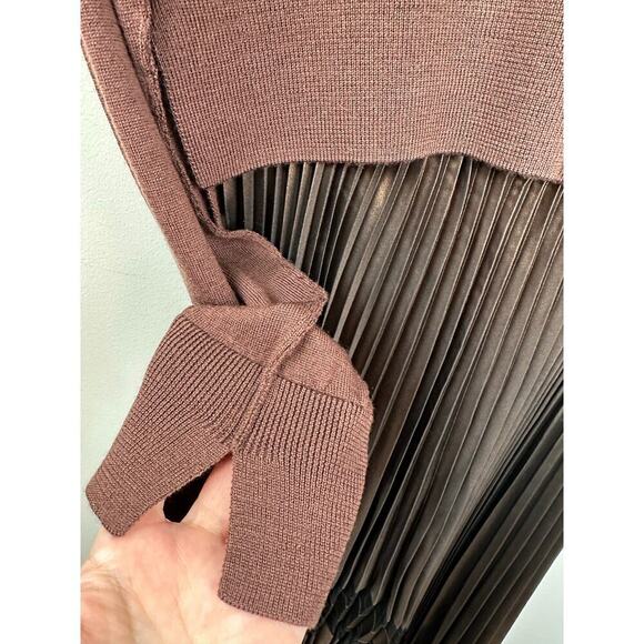 ALLSAINTS Nadia Foil Midi Dress Wool 2-in-1 Size Medium NWT - Picture 16 of 16